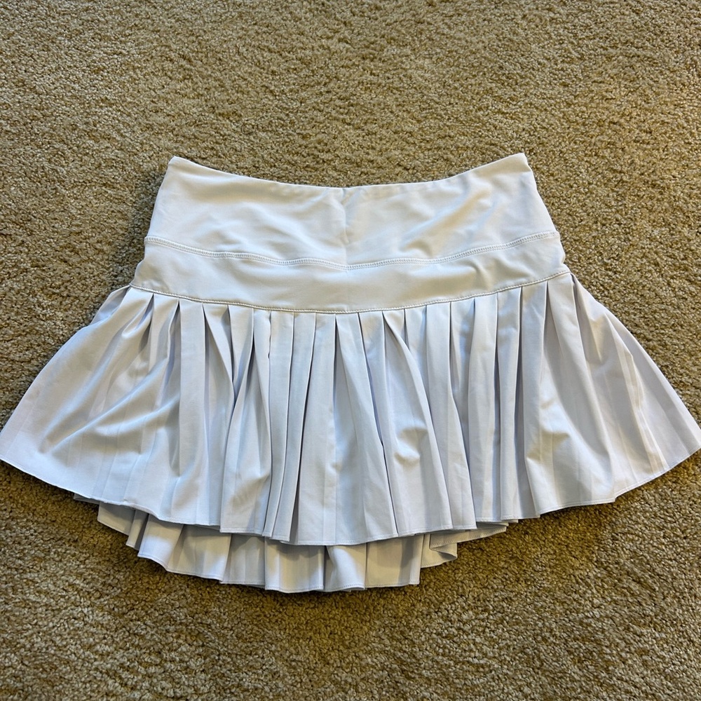 Women's White Pleated Athletic Skirt
